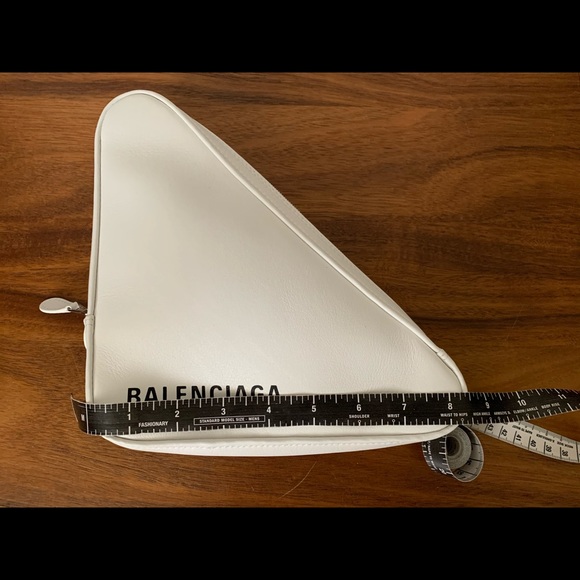 Authentic Balenciaga White Triangle Pouch Clutch - Picture 4 of 12